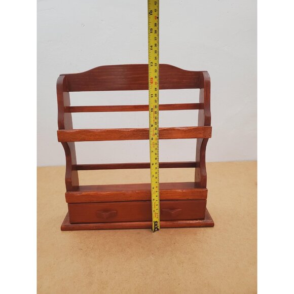 Wooden Spice Rack | Wall Mounted Spice Shelf | Spice Storage | Rustic Kitchen - Picture 7 of 10